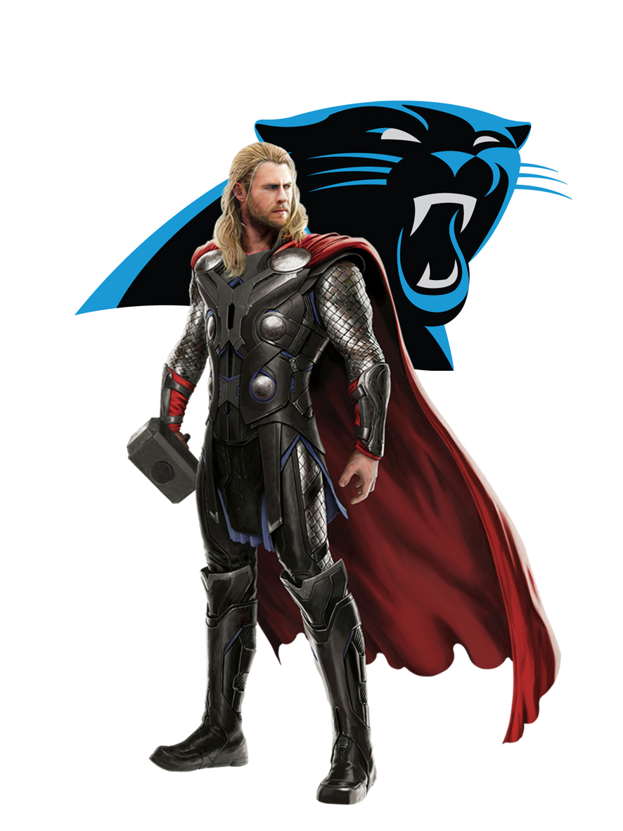 Carolina Panthers Thor Logo vinyl decal